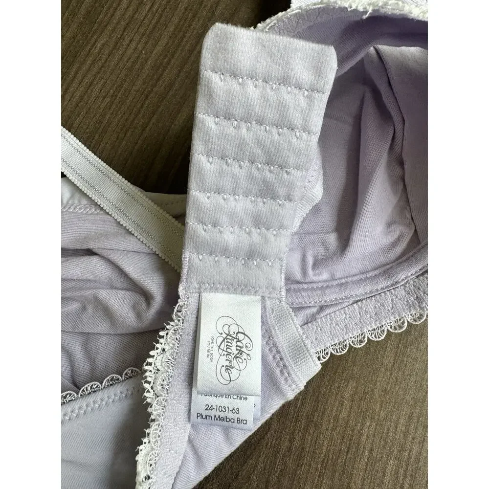 NWT Cake Lingerie Maternity Wireless Nursing Bra Plum Melba Purple Unlined 34B